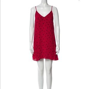 Reformation Red Floral Slip Dress